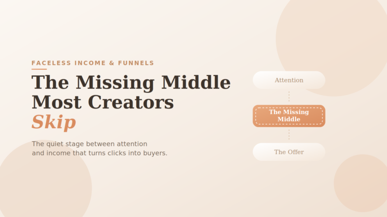 The Missing Middle Most Creators Skip
