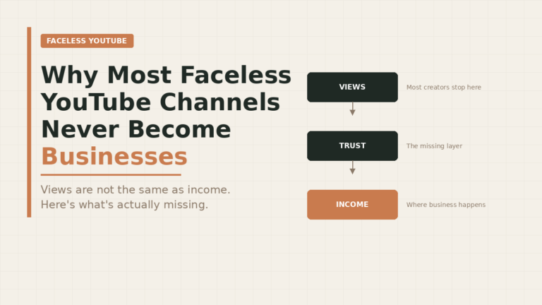 Why Most Faceless YouTube Channels Never Become Businesses