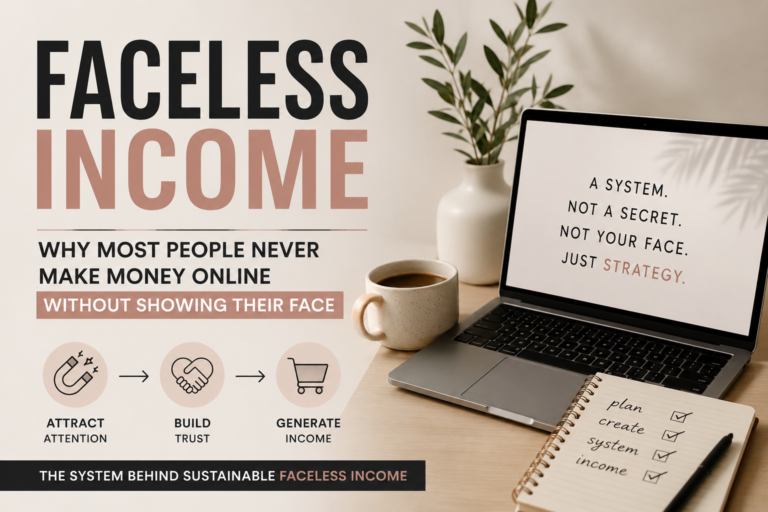 Faceless Income: Why Most People Never Make Money Online Without Showing Their Face